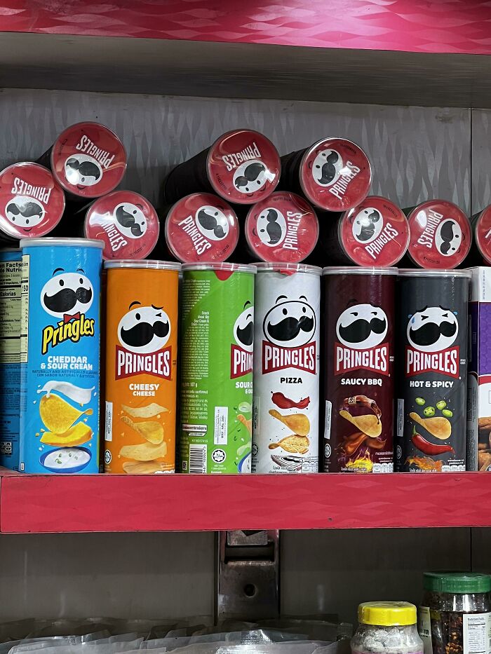 In Nepal The Pringles Mascot Has Different Facial Expressions Depending On The Flavor
