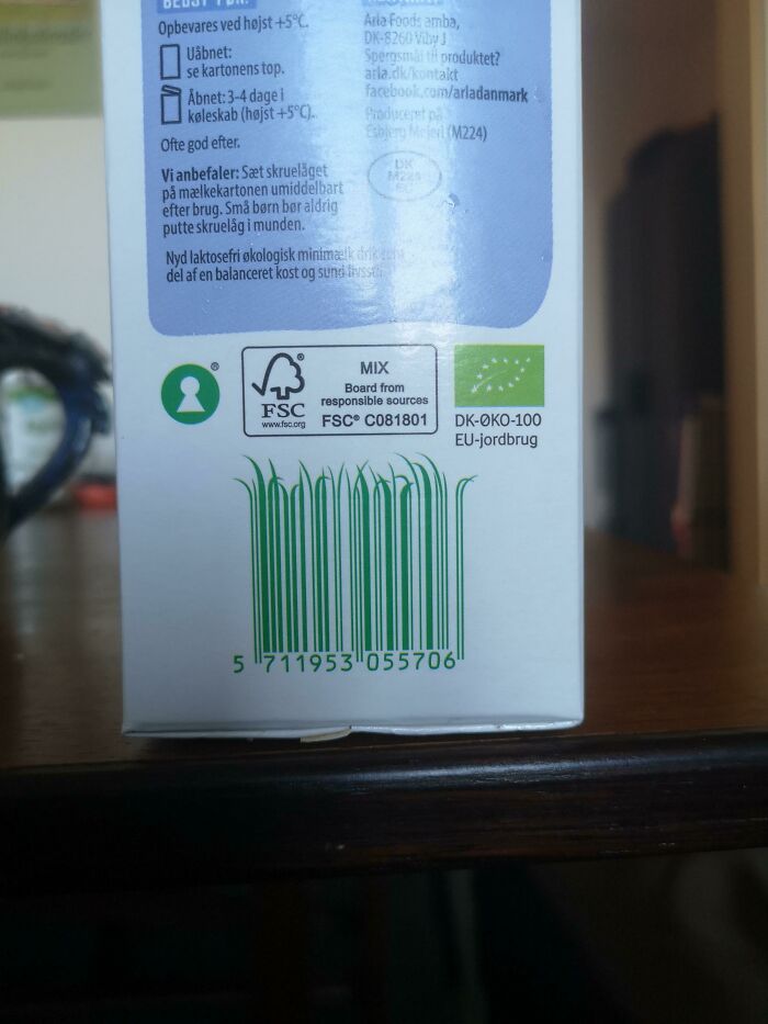 This Bar Code On A Danish Milk Carton