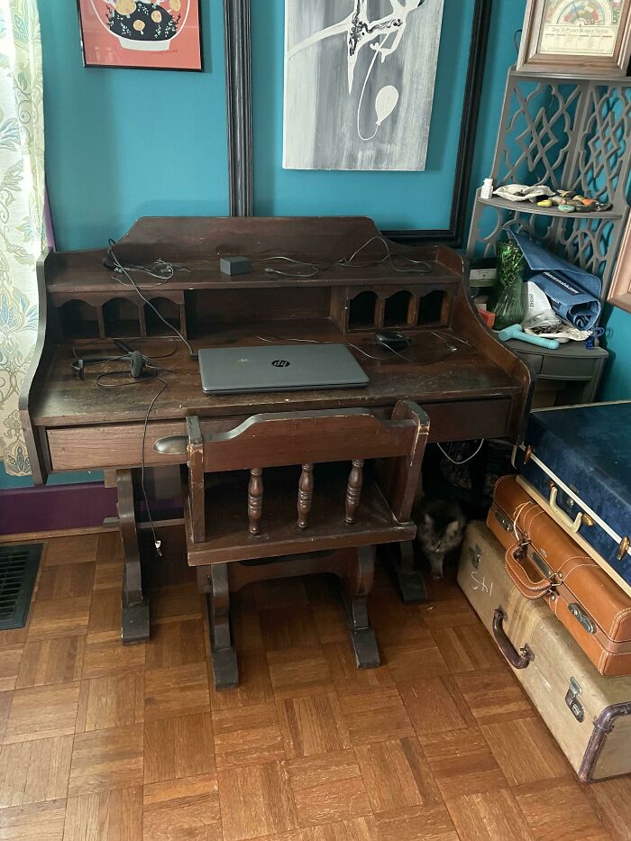 Pulled This Sweet Solid Wood Desk Off The Curb