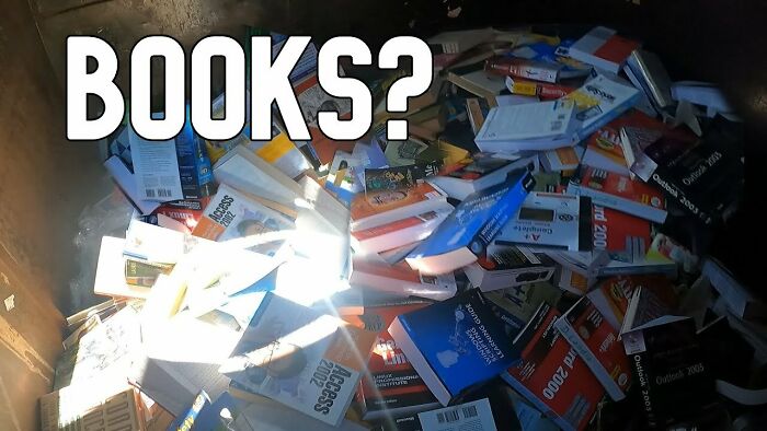 This Made Me So Sad. Book Store Throws Out A Dumpster Filled With Books Every Week. They Don't Bother To Recycle Them