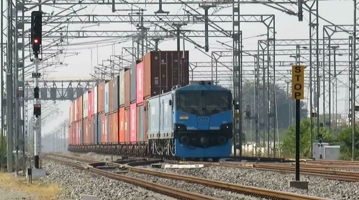 Double Stack Container Train Of Indian Railways