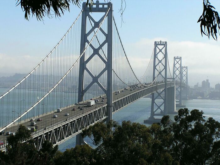 Bay Bridge, Looking Toward San Francisco From Treasure Island