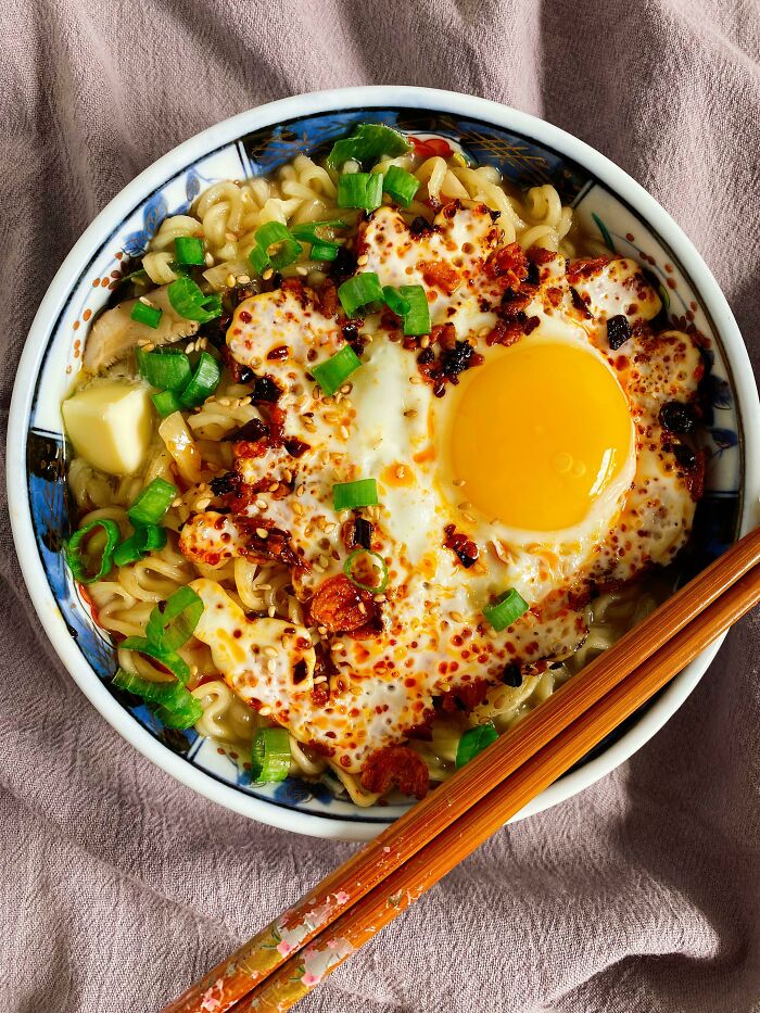 Chili Crisp Egg Over Birria Ramen