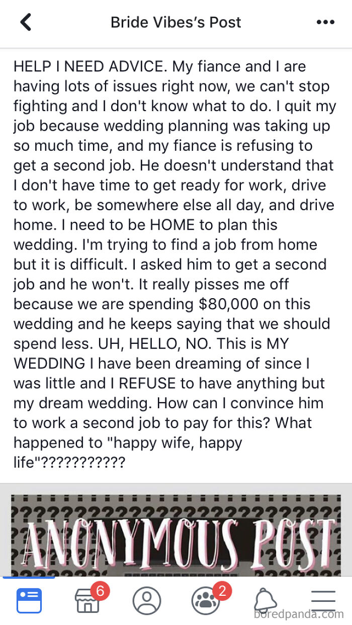 Fiancé Is In A Bridal Group On Facebook And Came Across This One