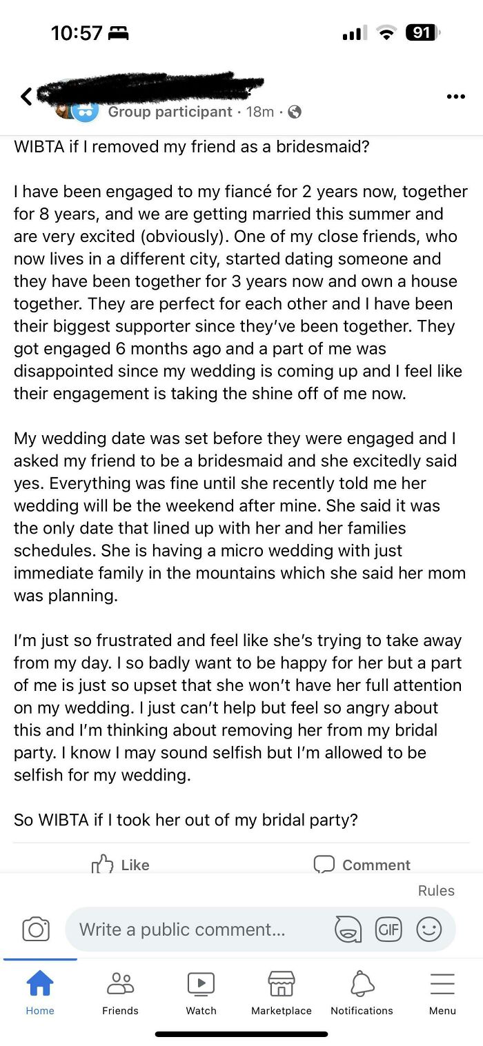 “How Dare She Have A Wedding A Week After Mine!!” She’s Getting Ripped Apart In The Comments As She Should