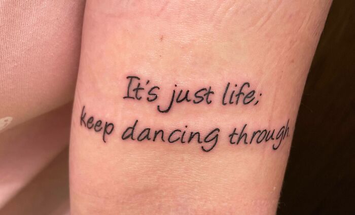 Just Got This Quote From The Musical “Wicked” By Lauren At Addictions Salem, OR. Though I’m Thinking I Will Do A Bigger Semicolon Later, I Love It!