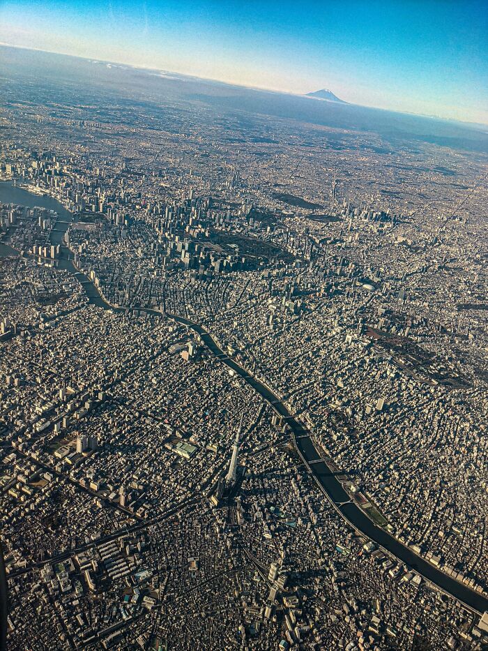 An Amazing Shot Of Tokyo From The Sky, The Most Populated City On Earth. Photo By @yokoichi777