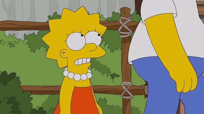 Lisa walking with Homer 