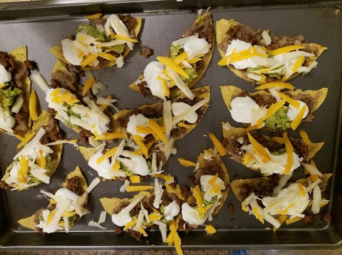 Every Single One Of Our Taco Shells Was Broken, So We Made "Tostatas"