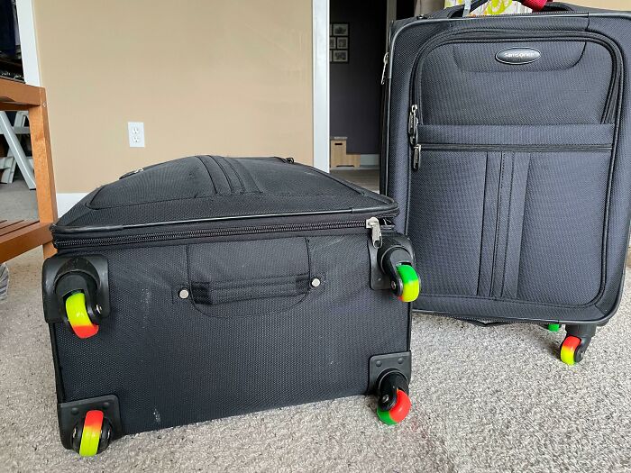 Replaced Luggage Wheels For 13 Bucks