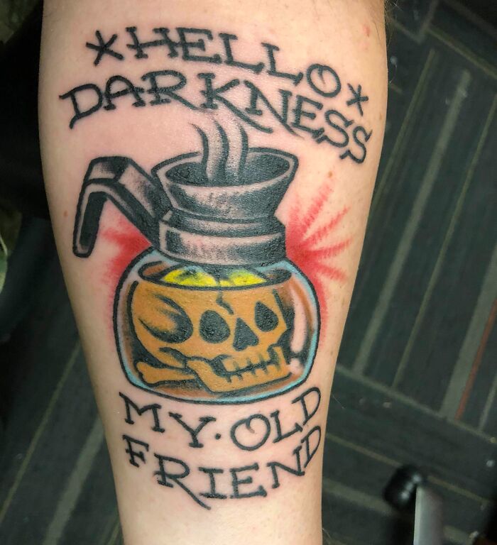 Coffee Tattoo From Thor At Flying Panther Tattoo In San Diego, CA