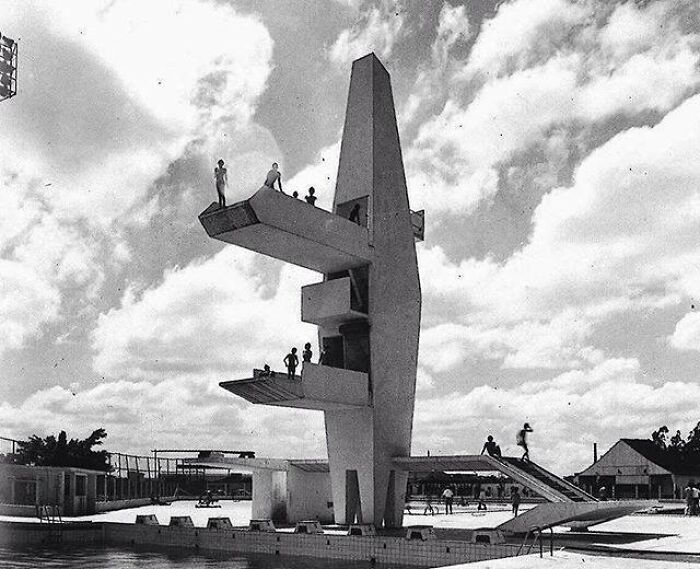 Open-Air Diving Platform, Brazil, 1960's Architect: João Batista Vilanova Artigas