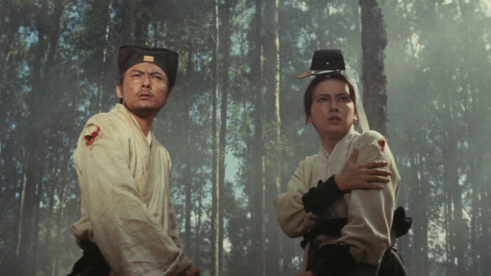 Gu and Yang And Abbott Hui in the forest fighting 