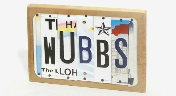 Sign Made Of License Plates