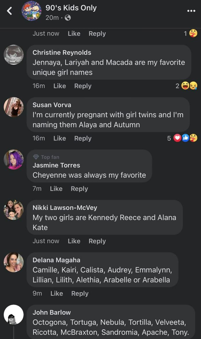Someone Asked For Girl Baby Girl Name Suggestions…these Aren’t Even The Worst In The Thread