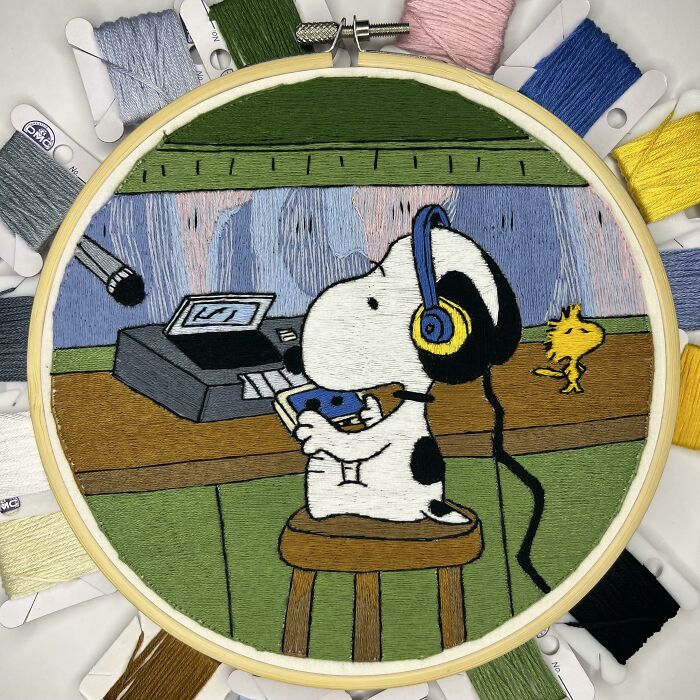 Snoopy By Me. The Blue Is Supposed To Be Ice, But I Think It Turned Out Great!