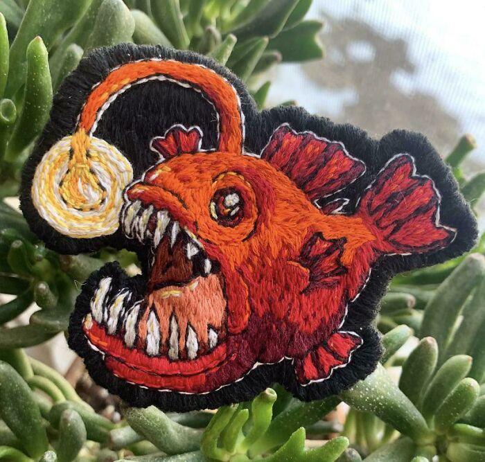 You All Liked My Squid Patch, Now Here’s A Deep Sea Anglerfish!!