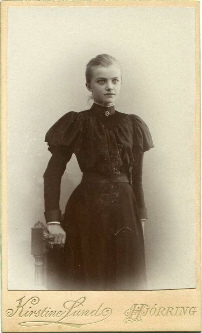 Portrait Of A Young Woman From Denmark. Photographed In 1895!