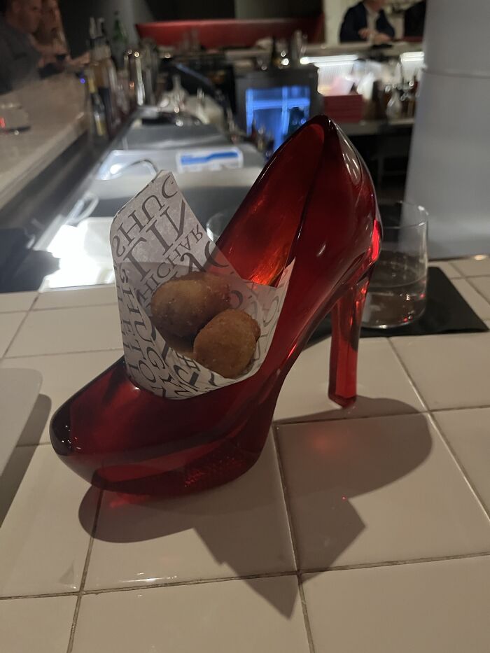 World-Renowned Chef Jose Andres Serves An Appetizer Out Of A Stiletto
