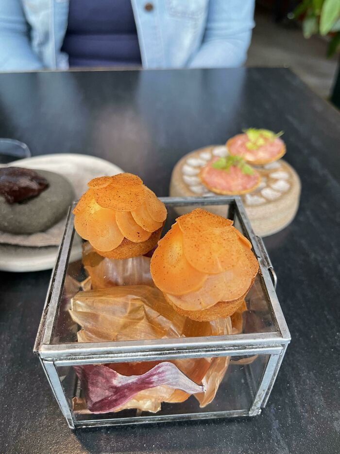 Pickled Carrot Tart…on A Glass Box… Dill, Iceland