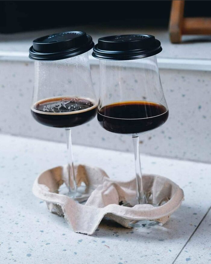 This 3rd Wave Coffee Shop Serves Coffee In Wine Glasses. They Say "Our Filter Coffees, Which We Serve Wine Glasses, Imply That You Should Enjoy Living Life Slowly"