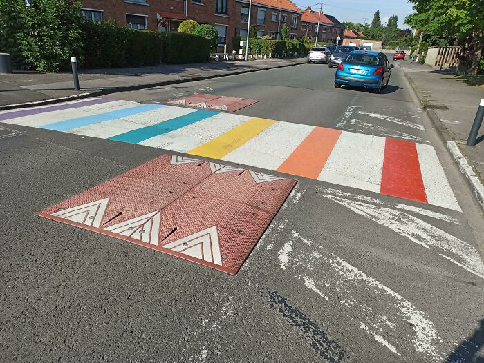 Cruce peatonal de colores, Francia