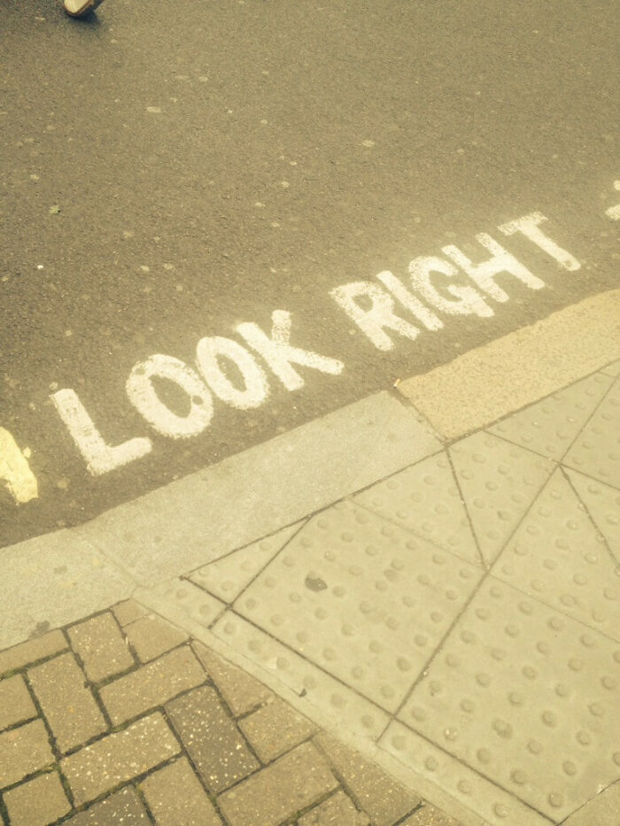 In London The Road Tells You Which Way To Look For Traffic Coming