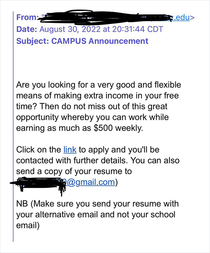 So A Student Sent This To The Entire College System…