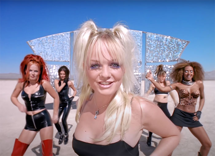 The Spice Girls in Say You'll Be There music video