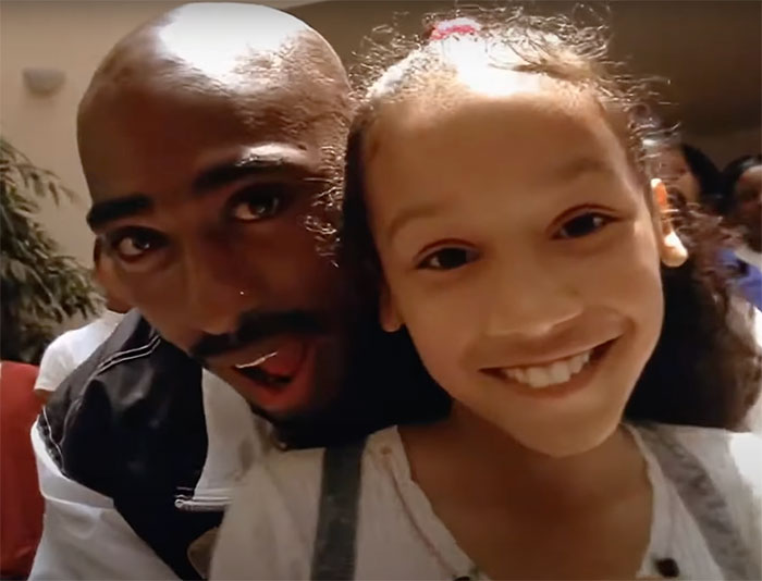 Tupac Shakur with fan