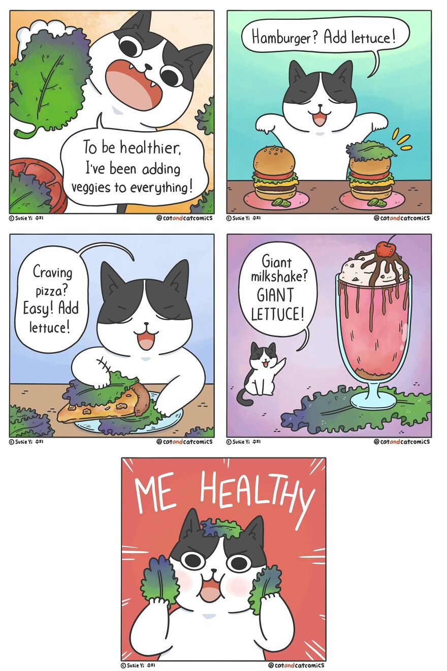 Artist Illustrates Hilarious Comics About The Lives Of Cats