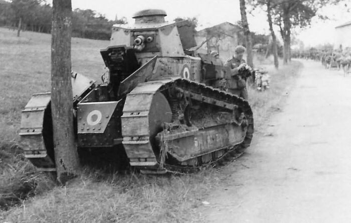 Pictured Above Is A French Ft-17 Light Tank In France During 1940