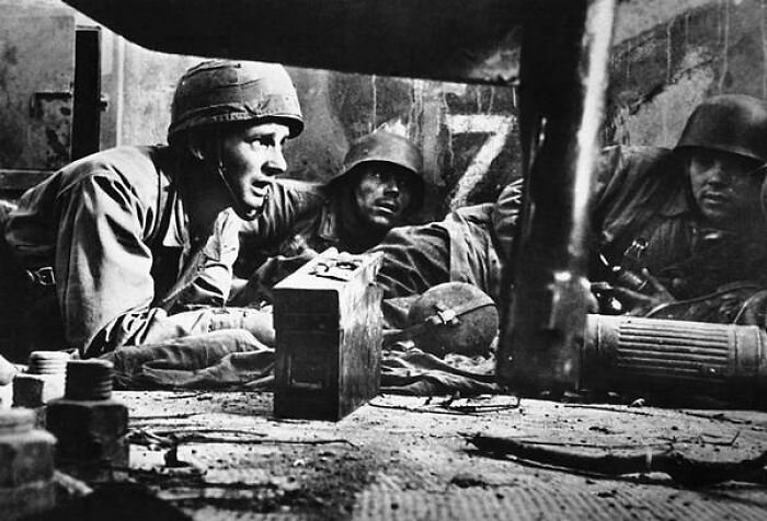 German Infantrymen Take Cover In A House In Southern Italy On February 6, 1944 Awaiting The Word To Attack After Stukas Had Done Their Work