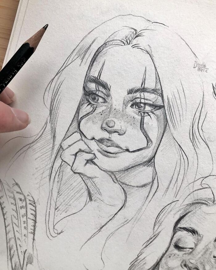 My Self-Taught "Portrait Sketchbooking" Art