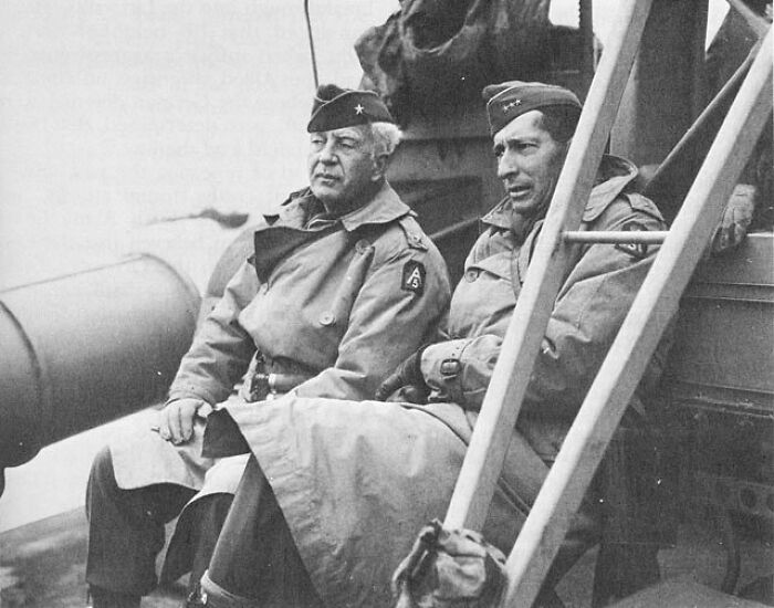 Pictured Above Is Brigadier General Donald Brann And Lieutenant General Mark Clark In Italy, Date Unknown