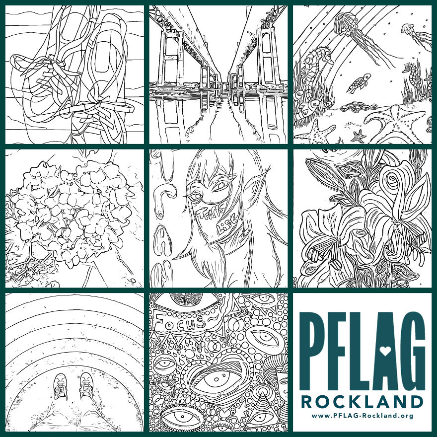 32 Artists Follow The Rainbow To Pflag Rockland's Coloring Book