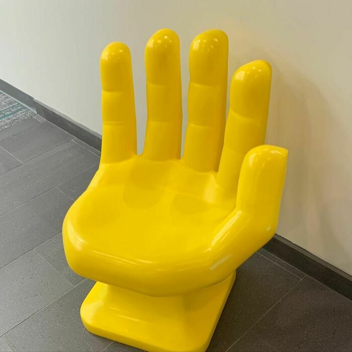 Found This Weird Hand Shaped Chair Today On Campus