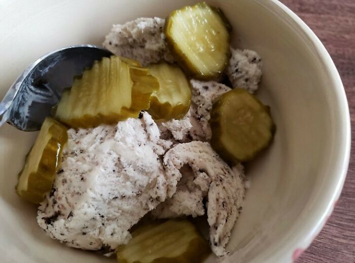 Ice cream with pickles