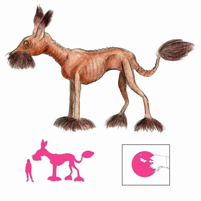 The Qiqirn Is A Giant Dog Of Inuit Folklore. It Is Hairless Except For Its Mouth, Feet, Eartips, And Tailtips. Its Presence Causes Fits In Men And Dogs, But It Is Fortunately Rather Shy