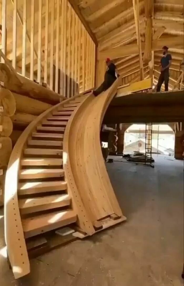 Curved Stairs And Slide