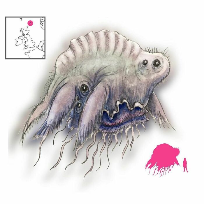 Boneless Is A Mysterious Creature From The Shetland Islands That Resembles A Blob Of Jellyfish. It Has Been Known To Haunt Houses, Run Despite Having No Legs, Fly Despite Having No Wings, And Speak Despite Having No Mouth