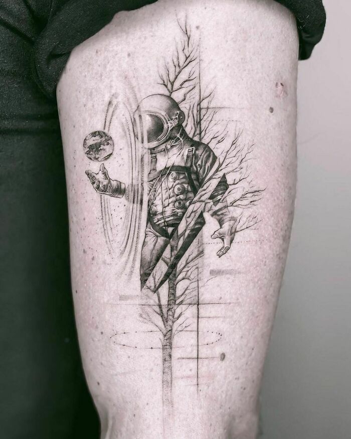 Skin City Tattoo Dublin  Astronaut Tattoo small or big design we love  Tattoo Design by Robert Fekete  Facebook