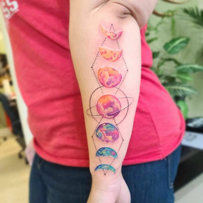 Some Color Moon Phases!