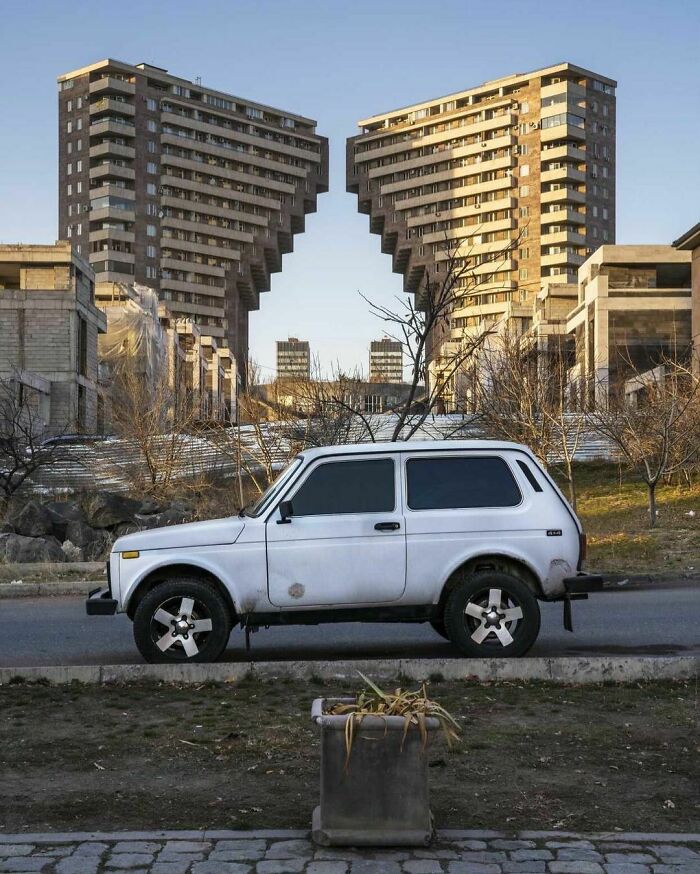 Lada 4x4. . . Residential Towers . . Yerevan, Armenia