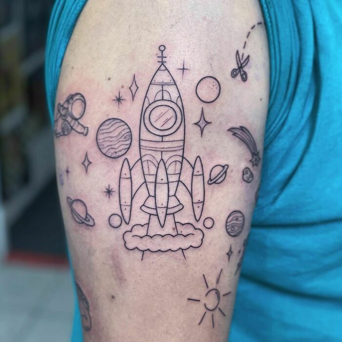 Minimal Space Tattoo