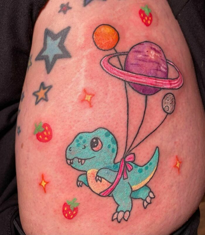 Nothing Like A Dinosaur Chasing Space Strawberries