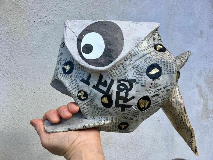 Fish Ipa made out of a newspaper
