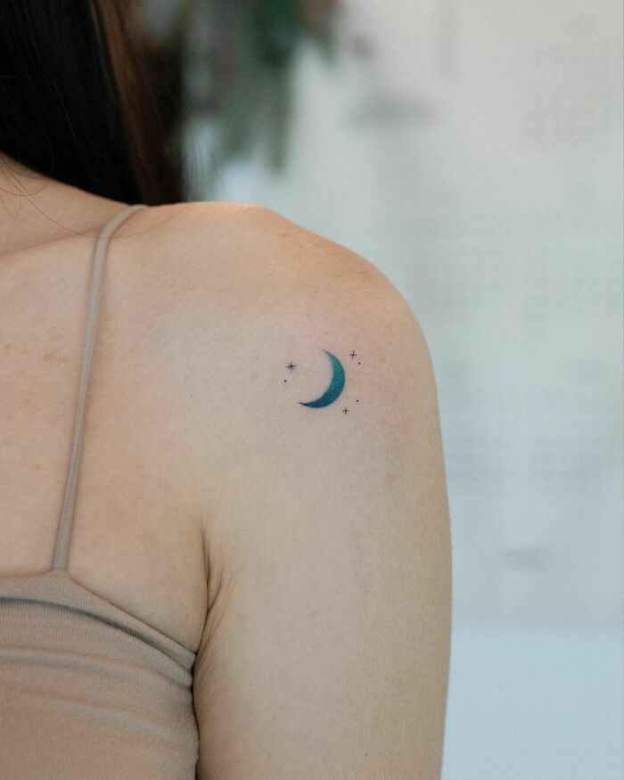 Mini Moon Tattoo