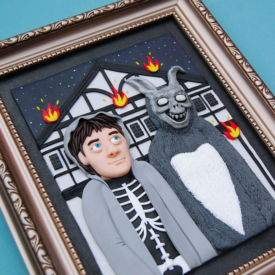 I Am A Clay Artist And Illustrator And I Make 'Paintings' Inspired By Movies I Love (16 Pics)