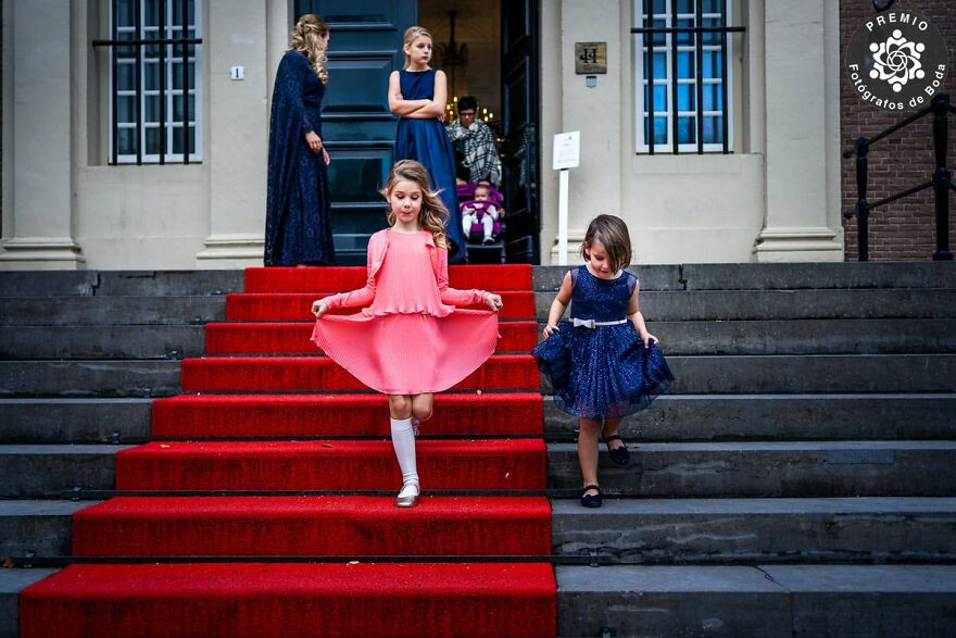 "Girls, Don't Run On The Stairs!" Photo By Marnix De Stigter